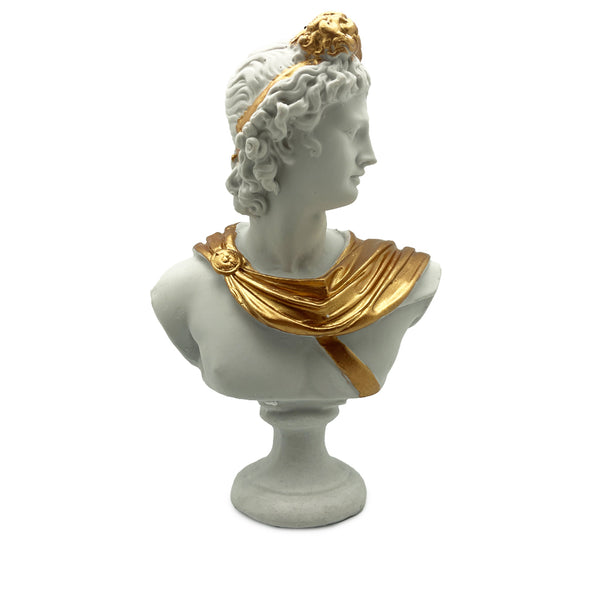 Apollon Statue-White and Gold