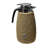 إبريق القهوة الفخم مع الحبال البحرية- بيج
