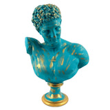 Hermes Statue  - Teal and Gold