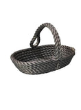 Nautical Rope Handled Basket - Silver
