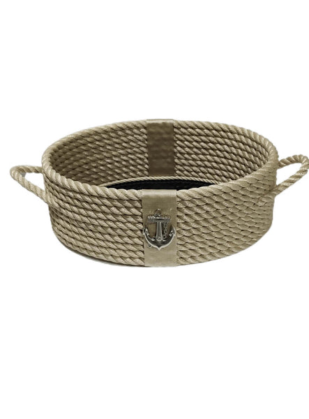 Nautical Rope Medium Basket-Cream