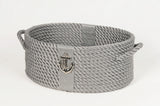 Nautical Rope Medium Basket- Silver