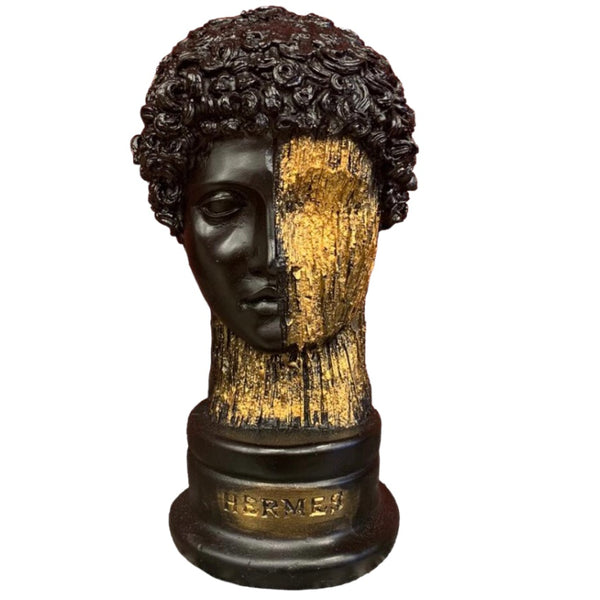 Hermes Statue Black-gold
