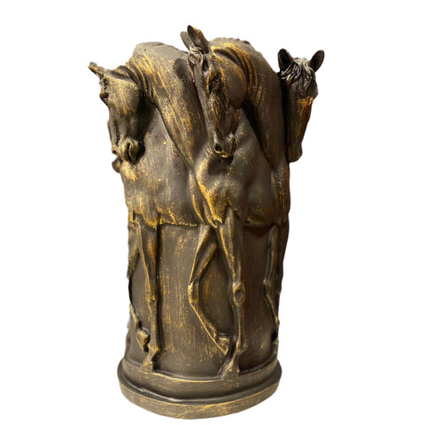 Horse Vase - Gold