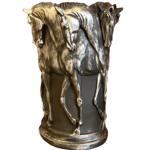 Horse Vase - Silver