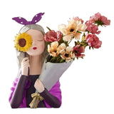 Girl Flower Vase - Purple