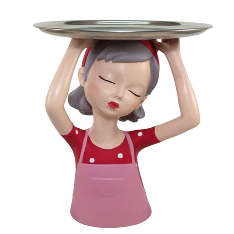 Girl Display  Plate - Red