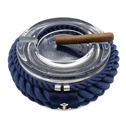 Nautical Rope Cigar Ashtray-Blue
