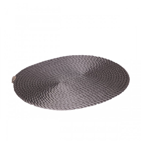 Nautical Rope Oval Placemat-Silver